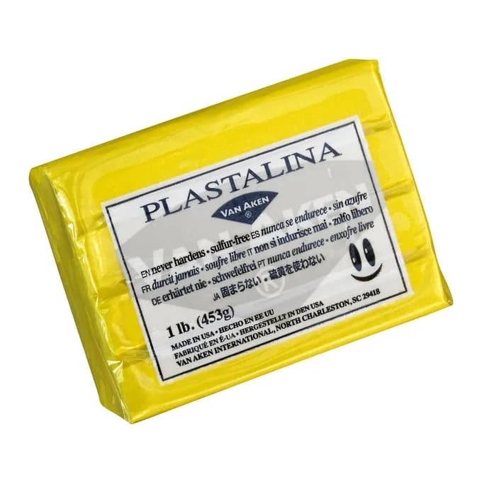 Plasticine Brick, 1 lb, Yellow
