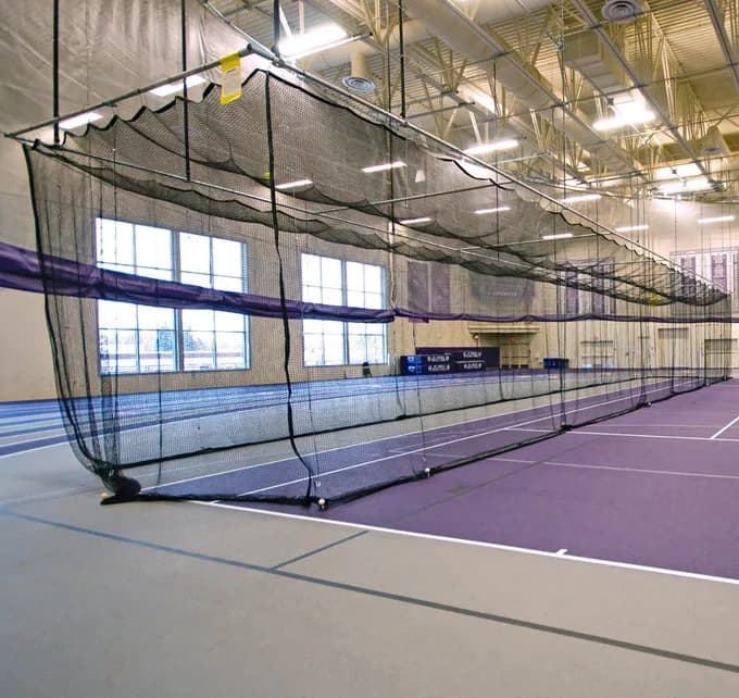 Ceiling Suspended Bottom Lift Batting/Golf Cage (12'H x 12'W x 70'L)